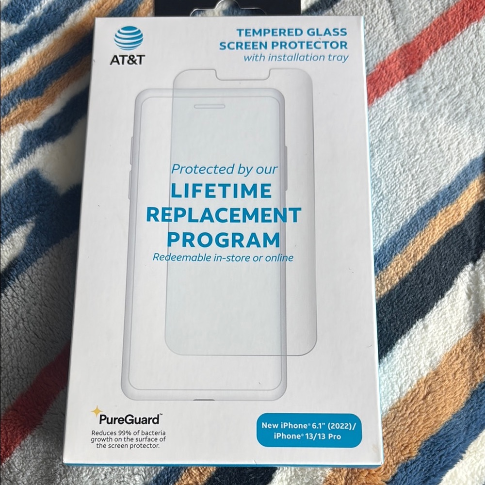 White Screen Protector with Lifetime Replacement Program for Cell Phones
